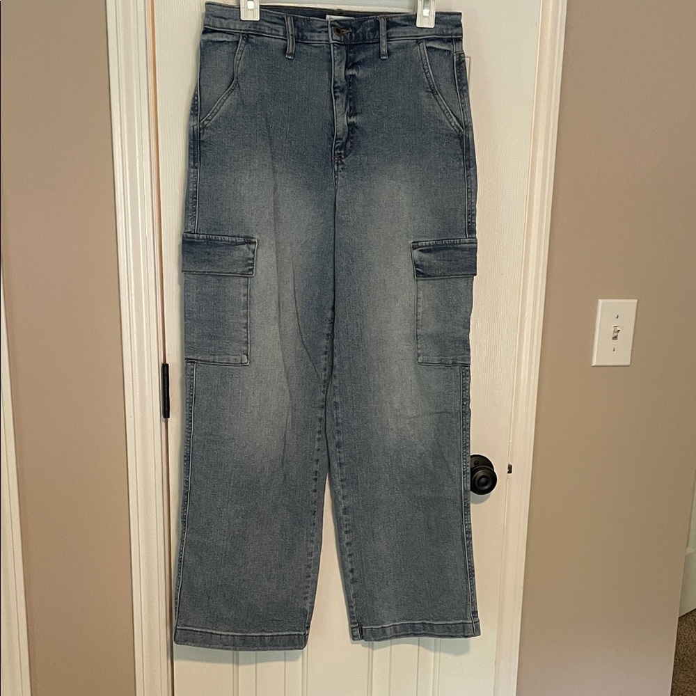 Jessica Simpson Wide Leg Cargo Jeans